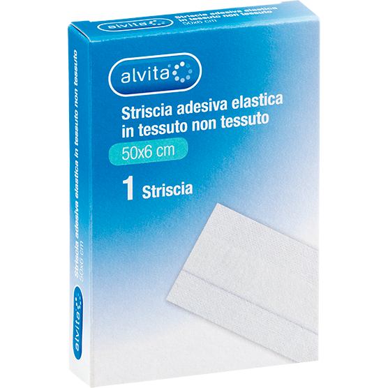 Striscia adesiva elastica in tessuto non tessuto (50x6)